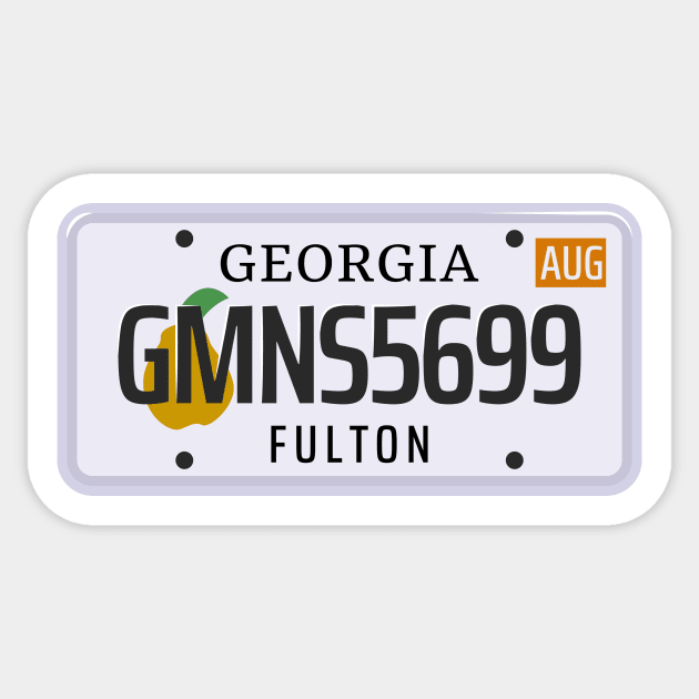 Georgia License Plate Sticker by kani